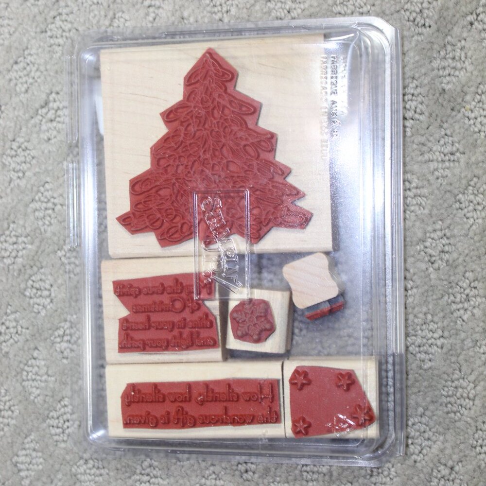 New & Used Stampin' Up Set of 6 Wonderous Gift Stamps - Mounted EUC! - Picture 2 of 2